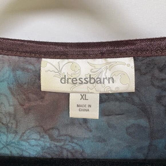 Y2K Fairy Square Neck Whimsical Top 3/4 Sleeve Fitted Witch Floral Ethereal L/XL - Picture 6 of 8